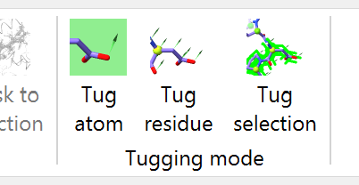 ISOLDE's tugging modes toolbar